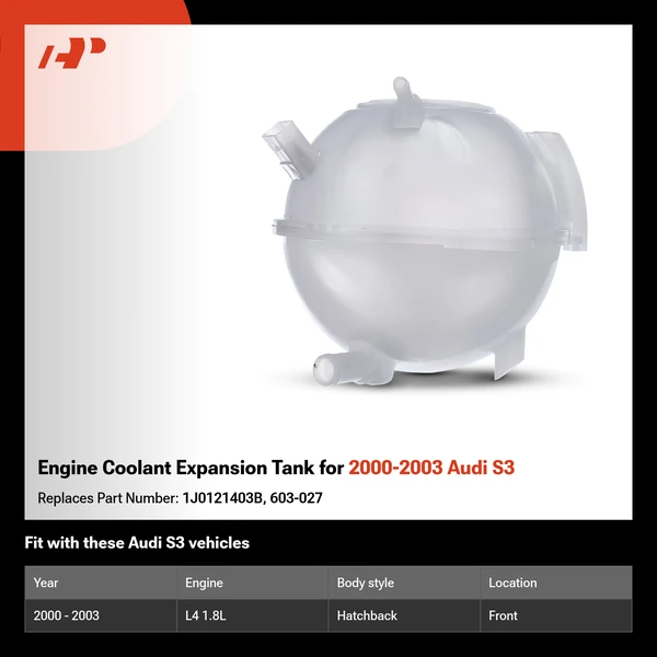 Engine Coolant Expansion Tank for 2000-2003 Audi S3