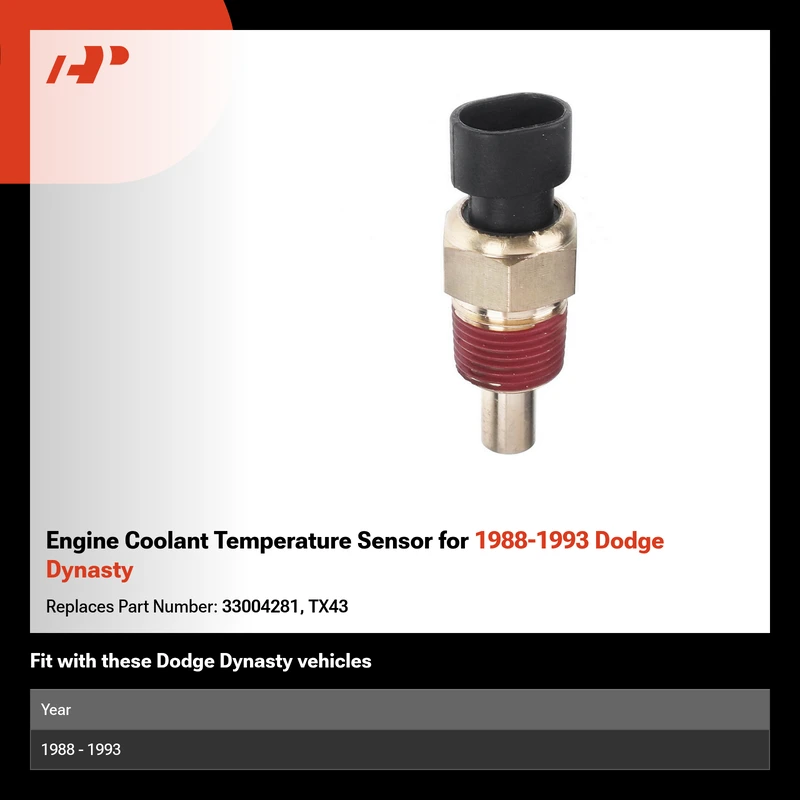 Engine Coolant Temperature Sensor for 1988-1993 Dodge Dynasty