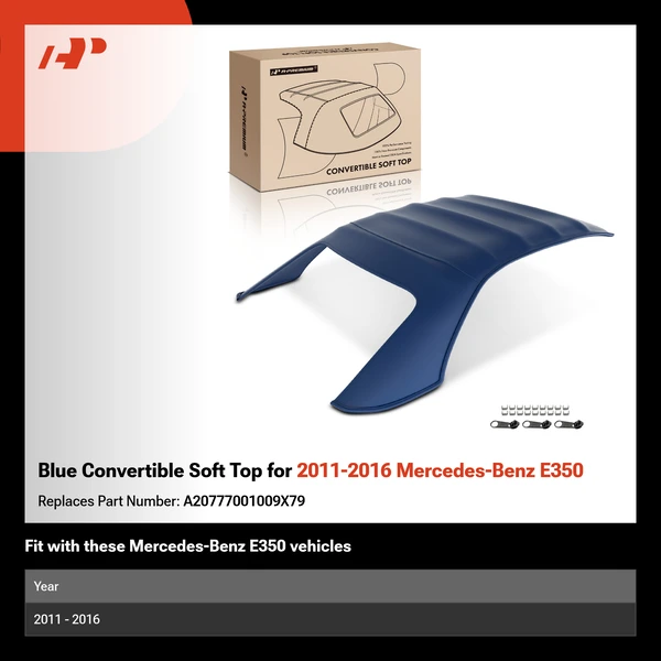 Blue Convertible Soft Top for 2011-2016 Mercedes-Benz E350