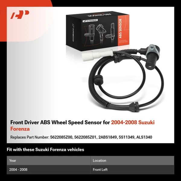 Front Driver ABS Wheel Speed Sensor for 2004-2008 Suzuki Forenza