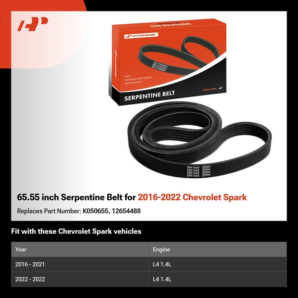 65.55 inch Serpentine Belt for 2016-2022 Chevrolet Spark