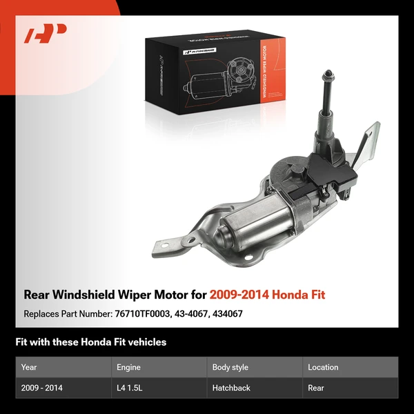 Rear Windshield Wiper Motor for 2009-2014 Honda Fit