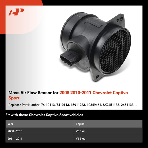 Mass Air Flow Sensor for 2008 2010-2011 Chevrolet Captiva Sport