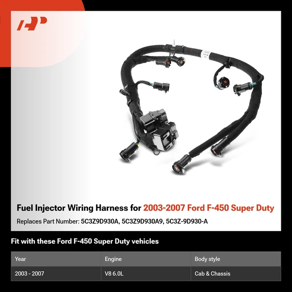 Fuel Injector Wiring Harness for 2003-2007 Ford F-450 Super Duty