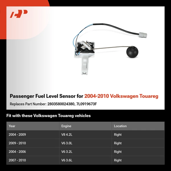Passenger Fuel Level Sensor for 2004-2010 Volkswagen Touareg