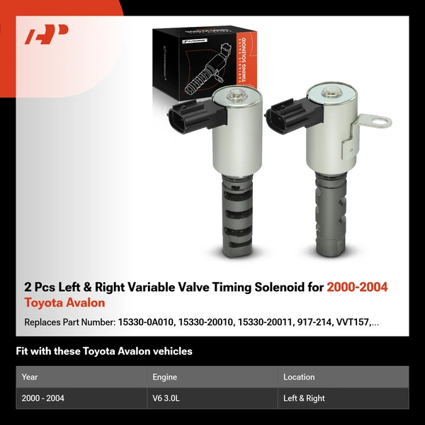 2 Pcs Left & Right Variable Valve Timing Solenoid for 2000-2004 Toyota Avalon