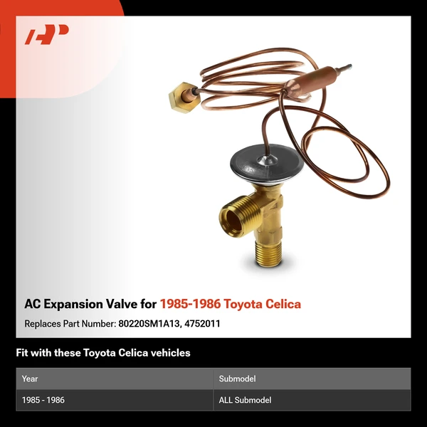 AC Expansion Valve for 1985-1986 Toyota Celica