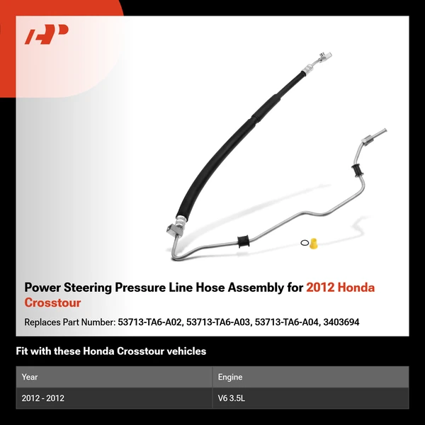 Power Steering Pressure Line Hose Assembly for 2012 Honda Crosstour
