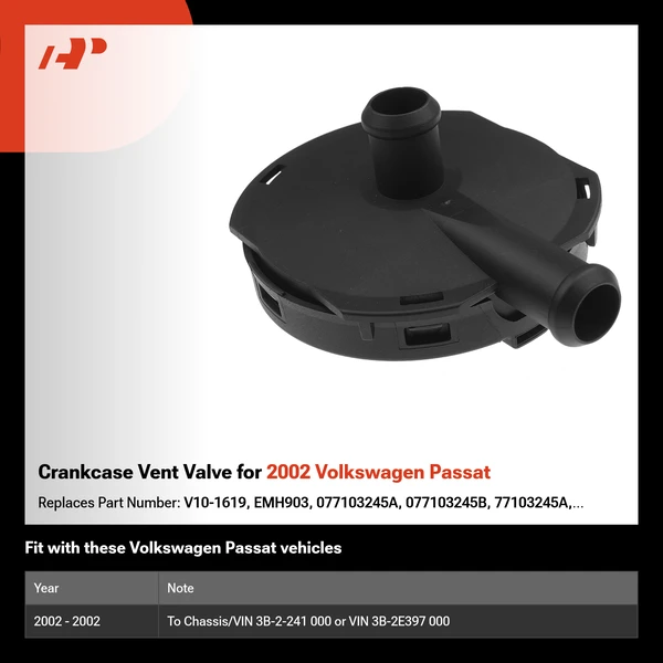 Crankcase Vent Valve for 2002 Volkswagen Passat
