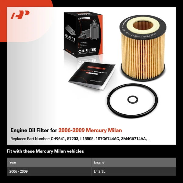 Engine Oil Filter for 2006-2009 Mercury Milan