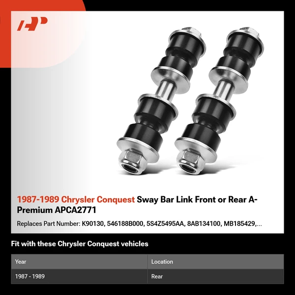 1987-1989 Chrysler Conquest Sway Bar Link Front or Rear A-Premium APCA2771