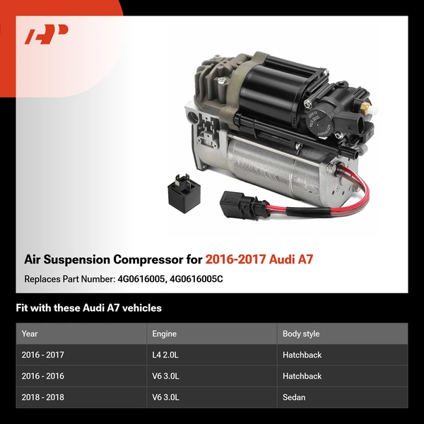 Air Suspension Compressor for 2016-2017 Audi A7