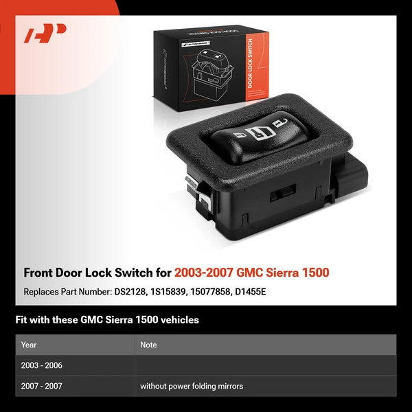 Front Door Lock Switch for 2003-2007 GMC Sierra 1500