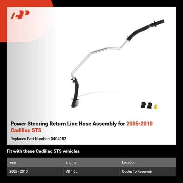 Power Steering Return Line Hose Assembly for 2005-2010 Cadillac STS