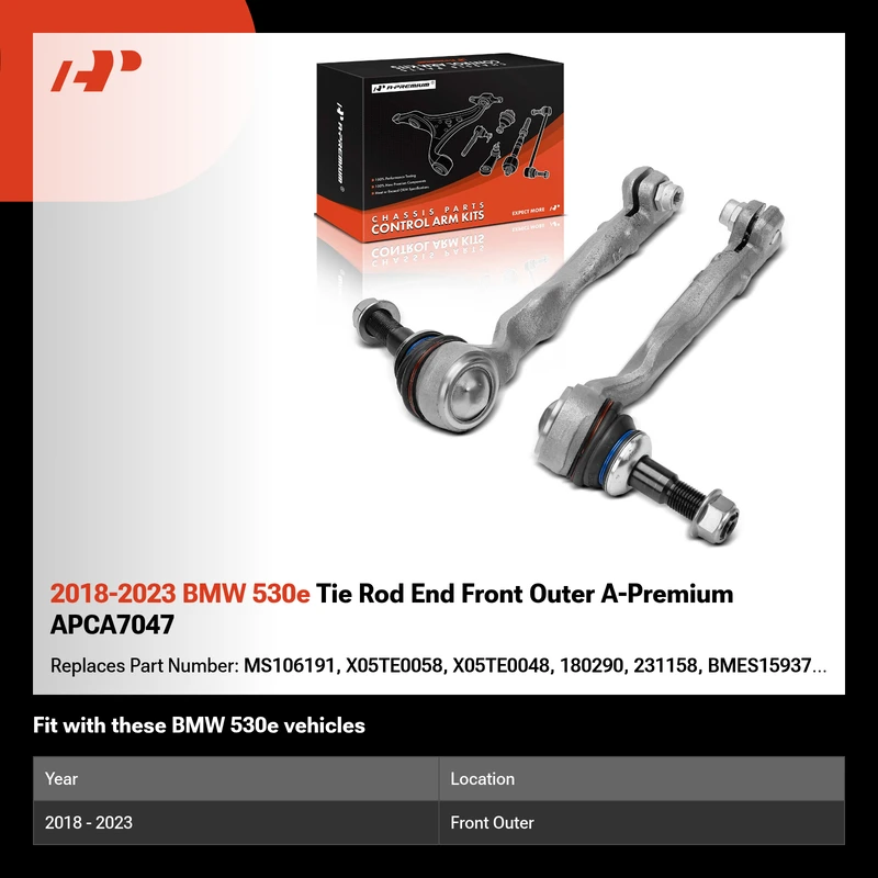 2018-2023 BMW 530e Tie Rod End Front Outer A-Premium APCA7047