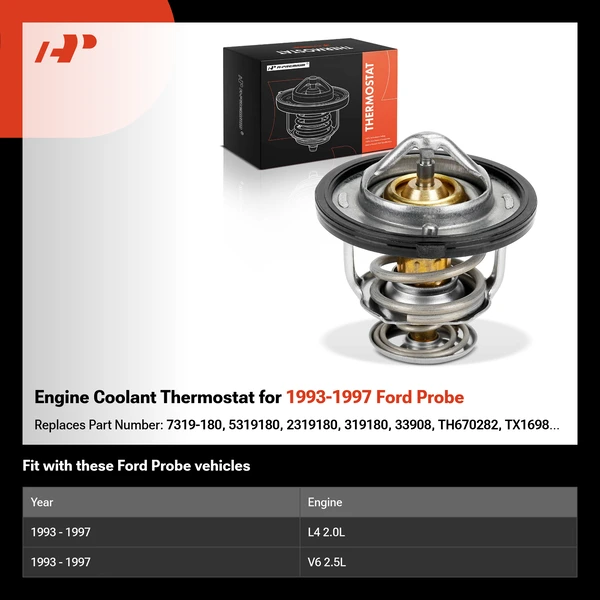 Engine Coolant Thermostat for 1993-1997 Ford Probe