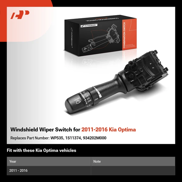 Windshield Wiper Switch for 2011-2016 Kia Optima