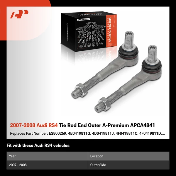 2007-2008 Audi RS4 Tie Rod End Outer A-Premium APCA4841