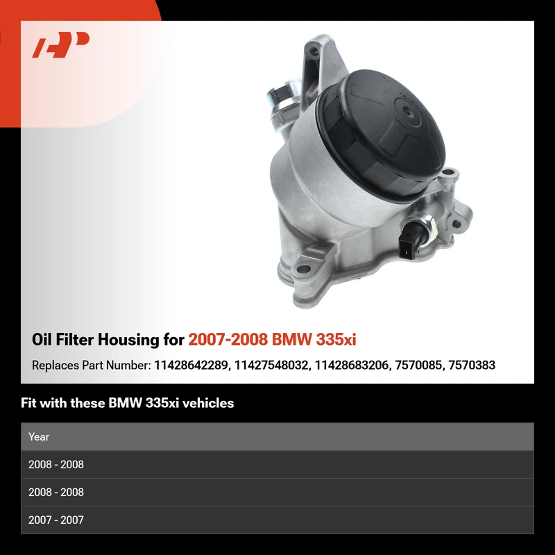 Oil Filter Housing for 2007-2008 BMW 335xi
