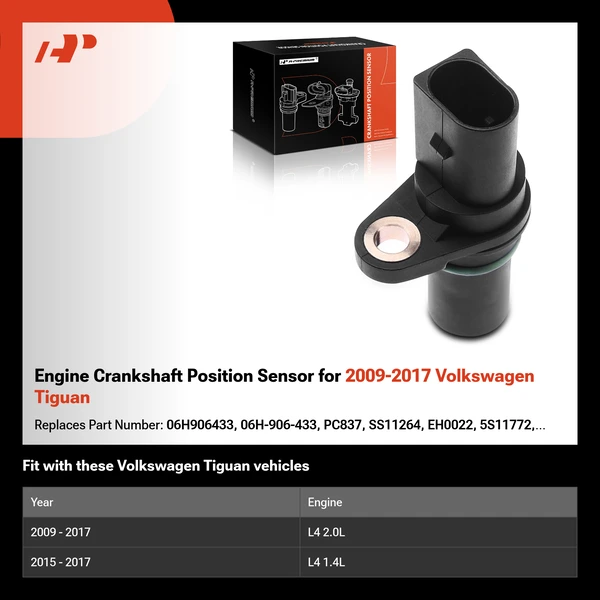 Engine Crankshaft Position Sensor for 2009-2017 Volkswagen Tiguan