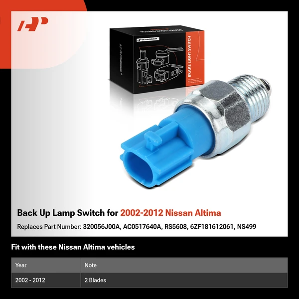 Back Up Lamp Switch for 2002-2012 Nissan Altima