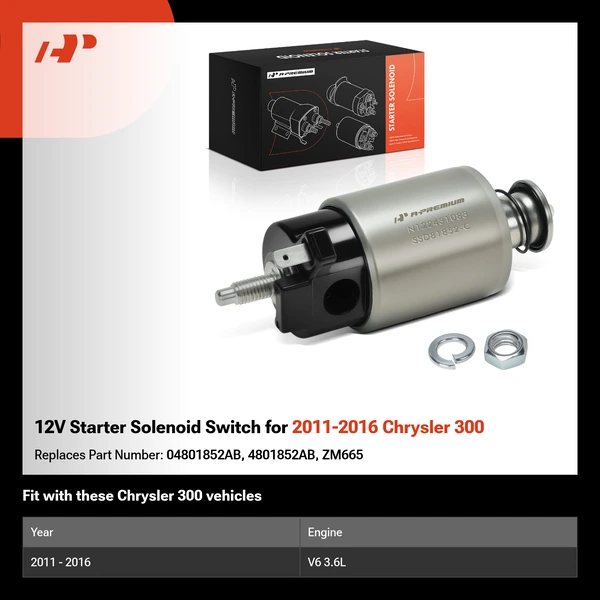 12V Starter Solenoid Switch for 2011-2016 Chrysler 300