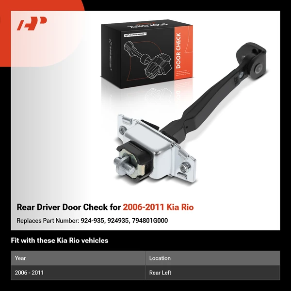 Rear Driver Door Check for 2006-2011 Kia Rio