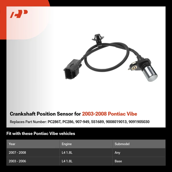 Crankshaft Position Sensor for 2003-2008 Pontiac Vibe
