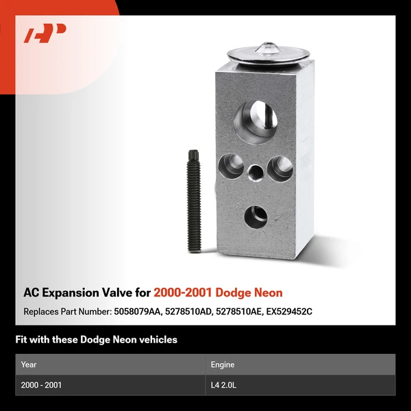 AC Expansion Valve for 2000-2001 Dodge Neon