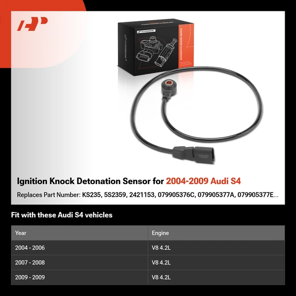 Ignition Knock Detonation Sensor for 2004-2009 Audi S4