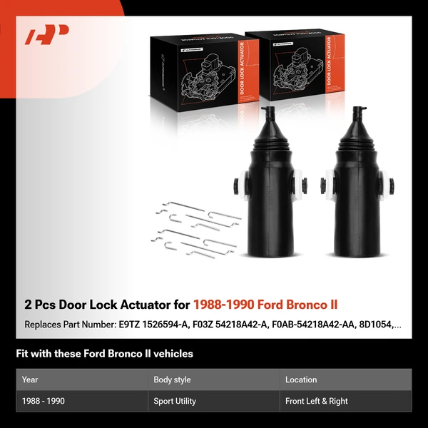 2 Pcs Door Lock Actuator for 1988-1990 Ford Bronco II