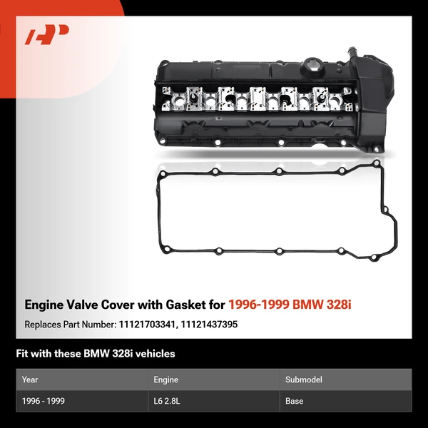 Engine Valve Cover with Gasket for 1996-1999 BMW 328i