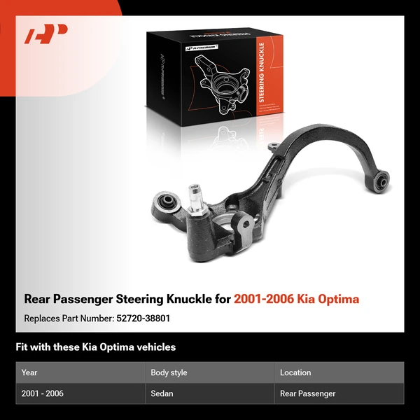 Rear Passenger Steering Knuckle for 2001-2006 Kia Optima
