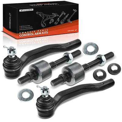 4 Pcs Inner & Outer Tie Rod End