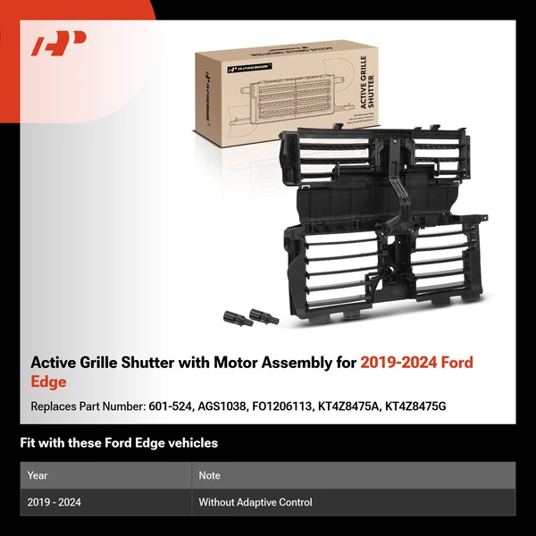 Active Grille Shutter with Motor Assembly for 2019-2024 Ford Edge
