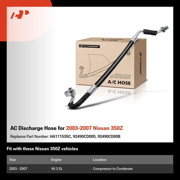 AC Discharge Hose for 2003-2007 Nissan 350Z