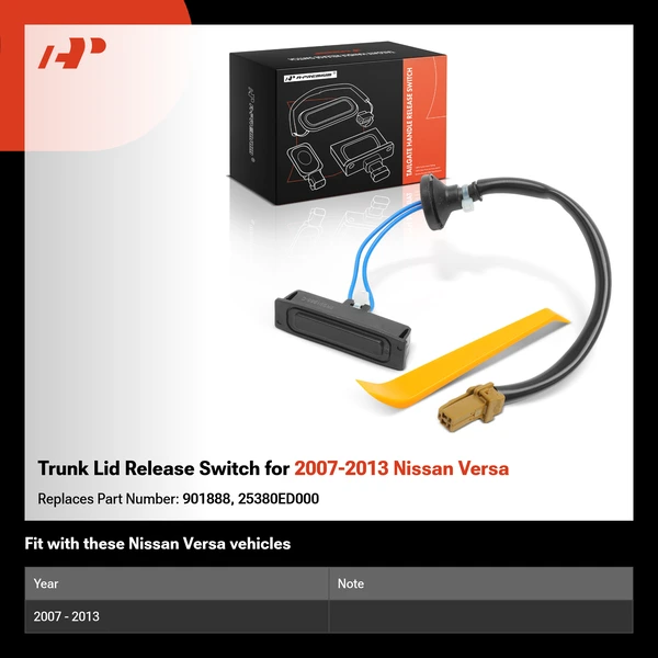 Trunk Lid Release Switch for 2007-2013 Nissan Versa