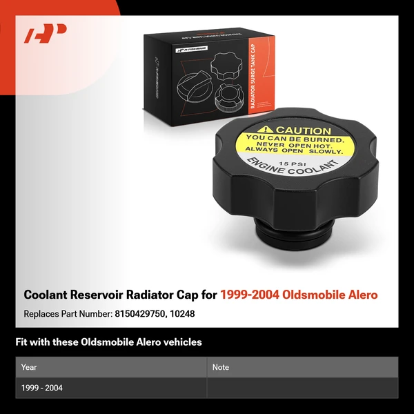 Coolant Reservoir Radiator Cap for 1999-2004 Oldsmobile Alero