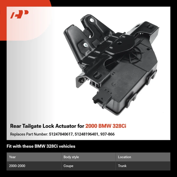 Rear Tailgate Lock Actuator for 2000 BMW 328Ci
