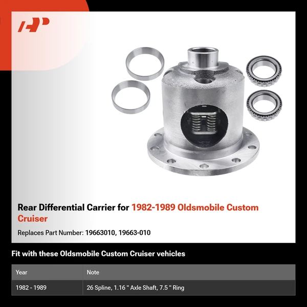 Rear Differential Carrier for 1982-1989 Oldsmobile Custom Cruiser