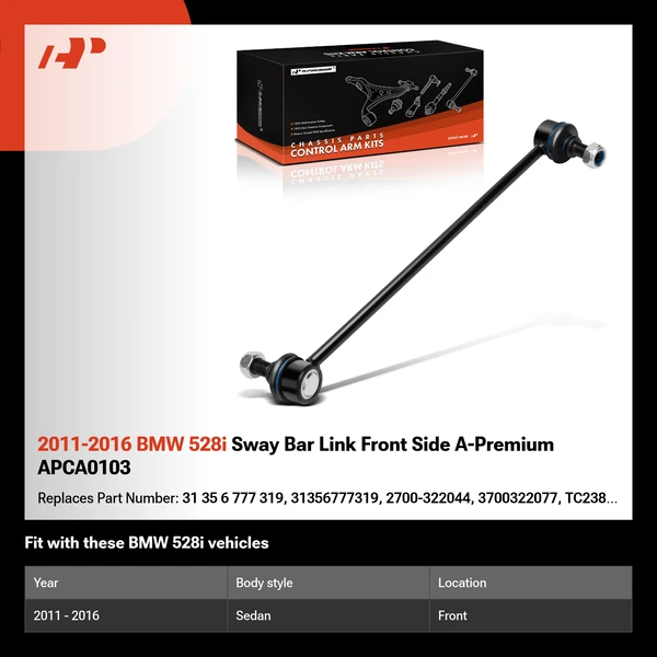 2011-2016 BMW 528i Sway Bar Link Front Side A-Premium APCA0103