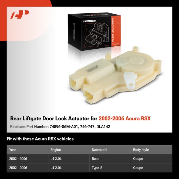 Rear Liftgate Door Lock Actuator for 2002-2006 Acura RSX