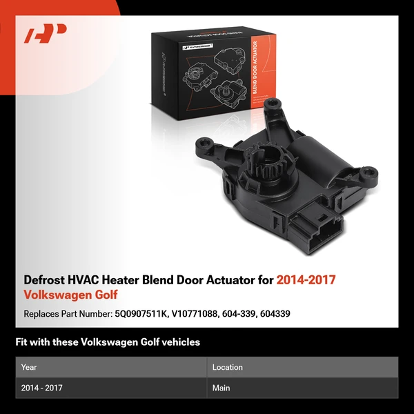 Defrost HVAC Heater Blend Door Actuator for 2014-2017 Volkswagen Golf