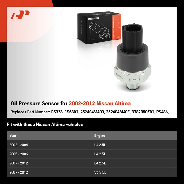 Oil Pressure Sensor for 2002-2012 Nissan Altima