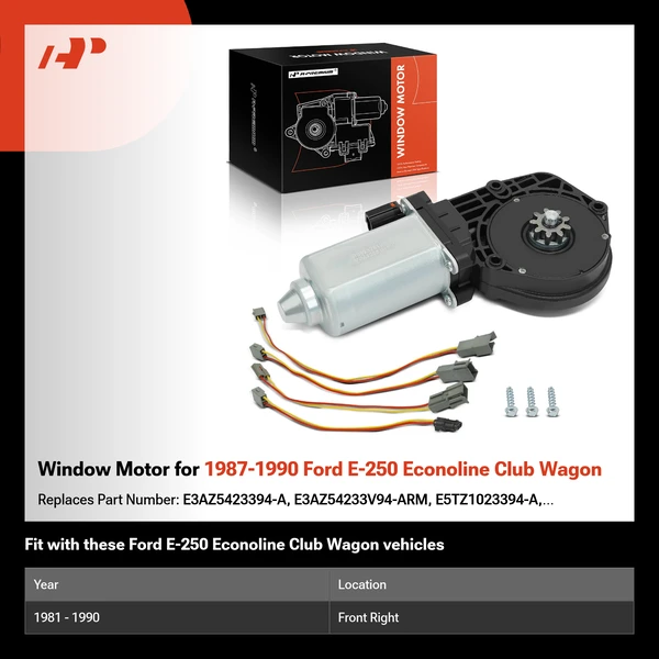 Window Motor for 1987-1990 Ford E-250 Econoline Club Wagon