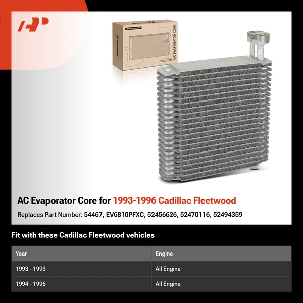 AC Evaporator Core for 1993-1996 Cadillac Fleetwood