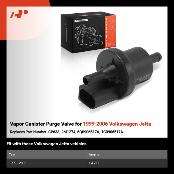 Vapor Canister Purge Valve for 1999-2006 Volkswagen Jetta