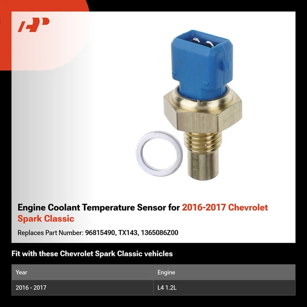 Engine Coolant Temperature Sensor for 2016-2017 Chevrolet Spark Classic
