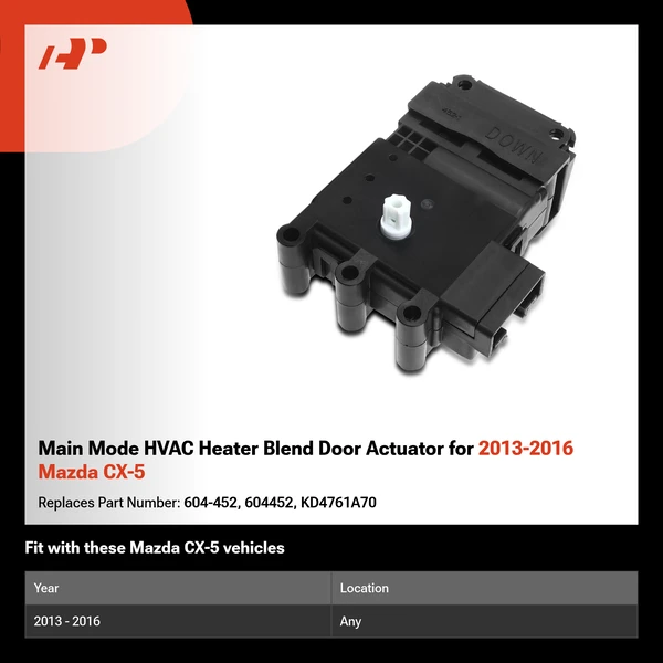 Main Mode HVAC Heater Blend Door Actuator for 2013-2016 Mazda CX-5
