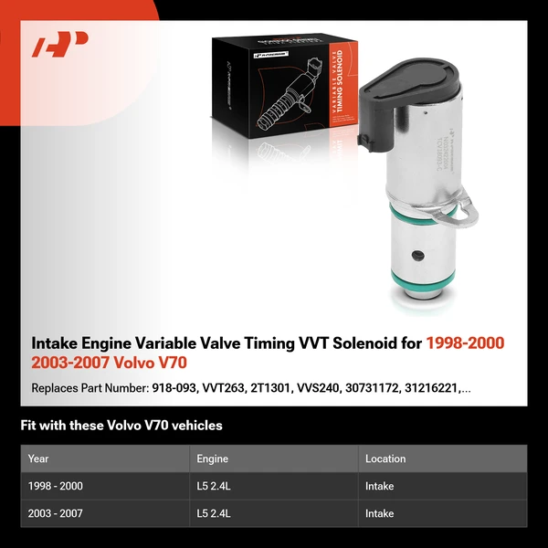 Intake Engine Variable Valve Timing VVT Solenoid for 1998-2000 2003-2007 Volvo V70
